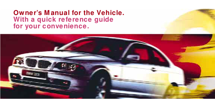 Free BMW 323Ci, 328Ci Coupe Owners Manual
