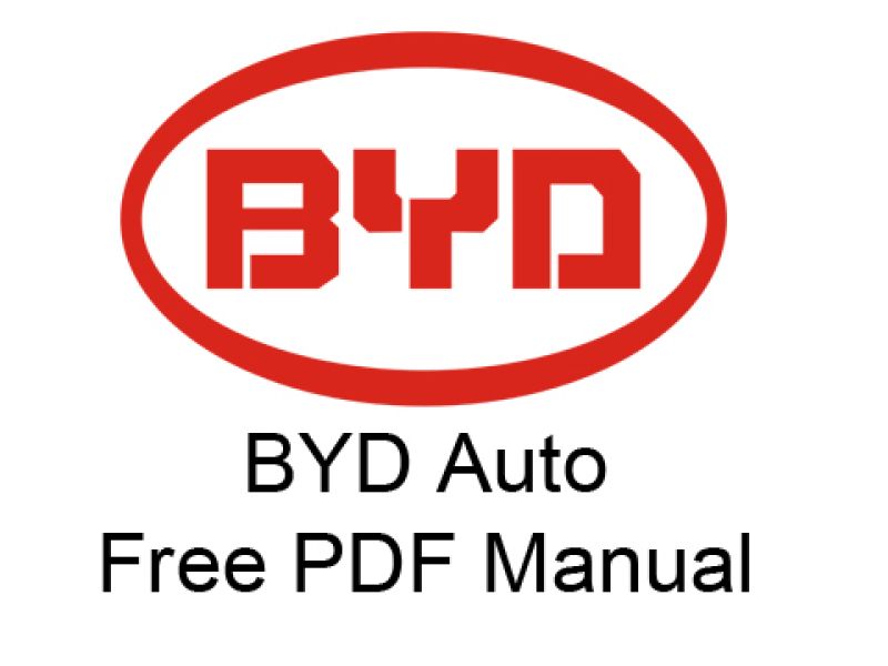 BYD Auto Car PDF Manuals