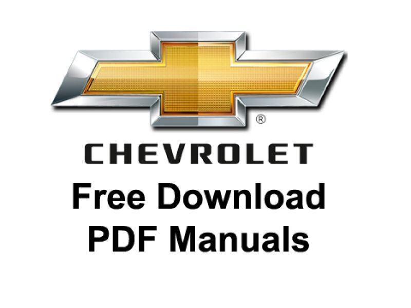 Chevrolet PDF Manuals Free Download