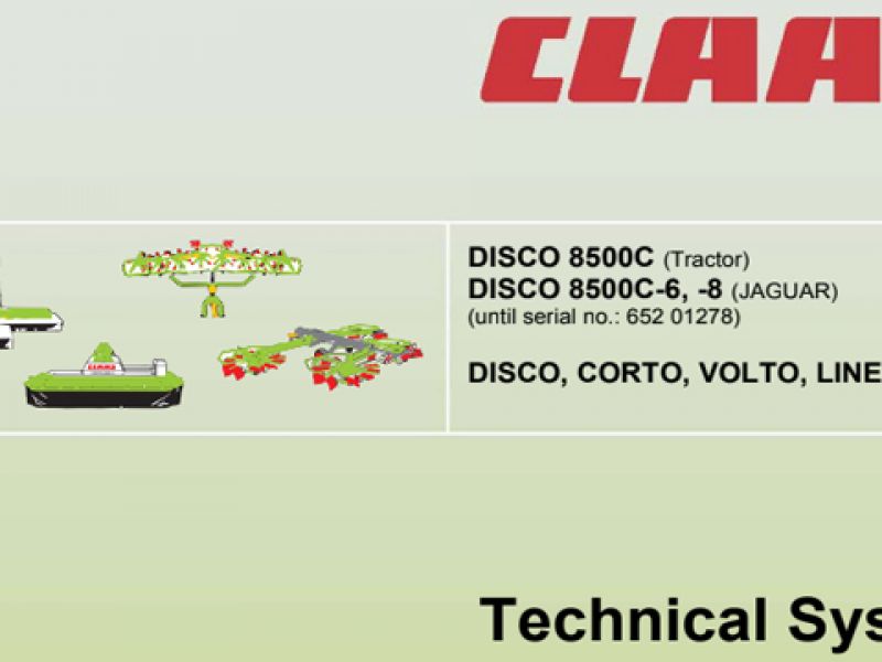 Claas DISCO, CORTO, VOLTO, LINER PDF manual