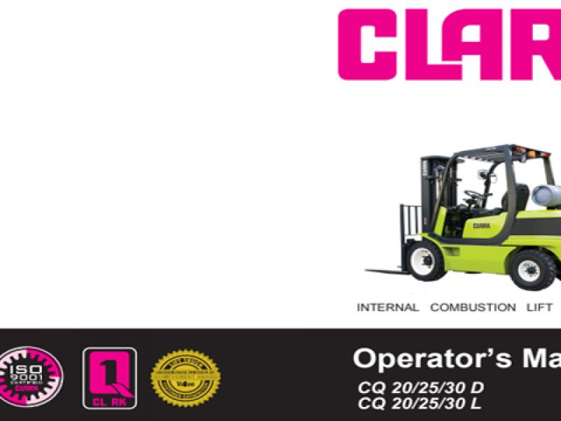 Clark CQ20-30 Operator's Manual