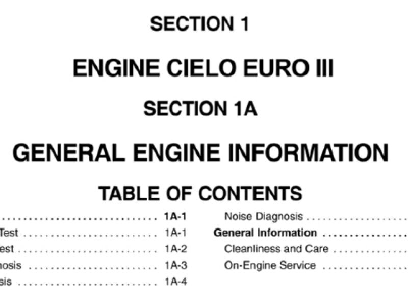 Daewoo CIELO EURO III Manual
