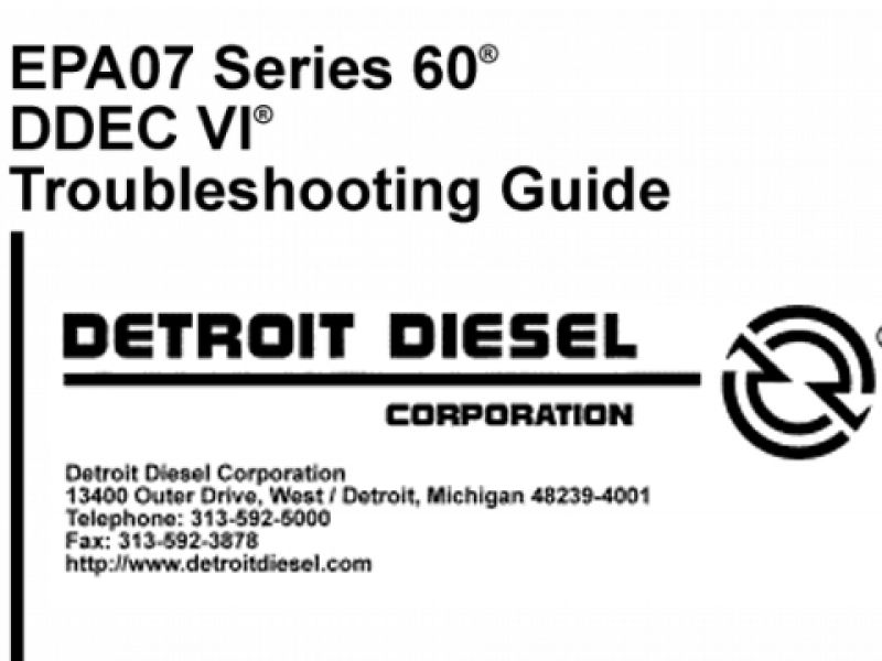 Detroit Diesel Series 60 DDEC VI Troubleshooting