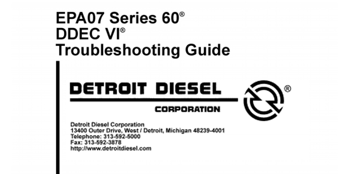 Detroit Diesel Series 60 DDEC VI Manual