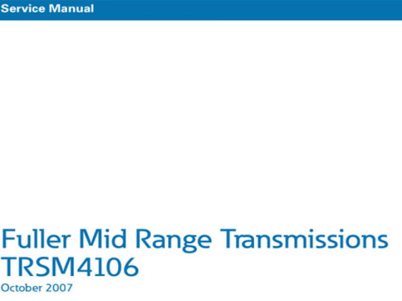 Eaton 4106 and 5206 Transmission Service Manual