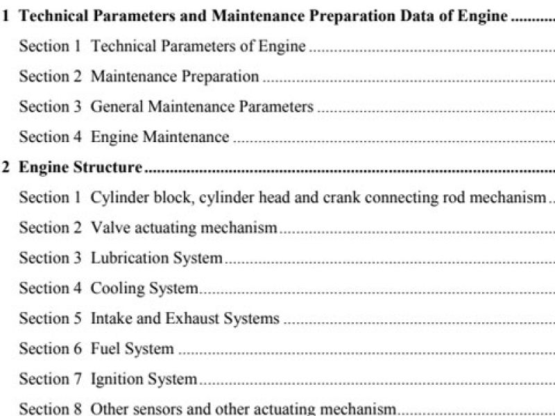 FAW V-5 Engine Manual
