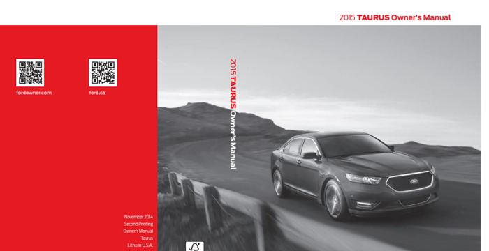 Ford Taurus 2015 Owner's Manual