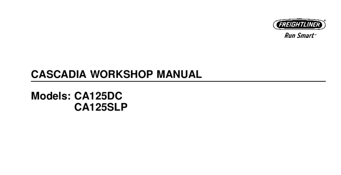 Freightliner Workshop Manual
