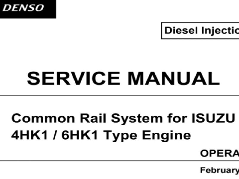 ISUZU Common Rail System for 4HK1-6HK1 Service Manual