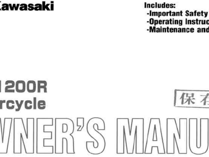 Kawasaki ZRX1200 Owner's Manual