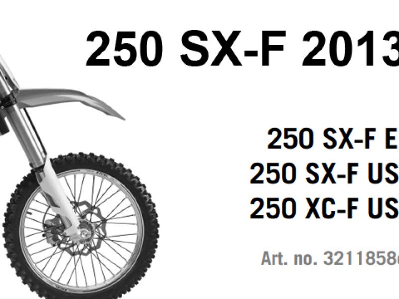 2013 KTM 250 SX-F Owner's Manual