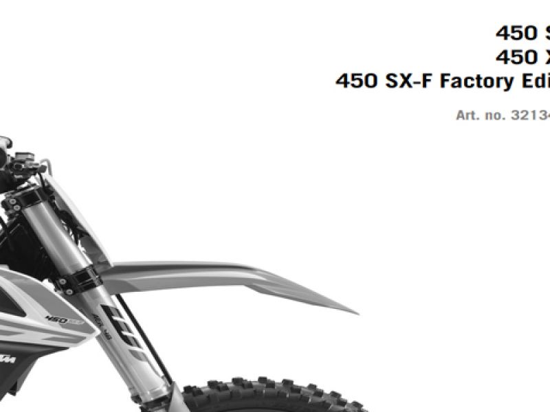 2017 KTM 450 SX-F Owner's Manual