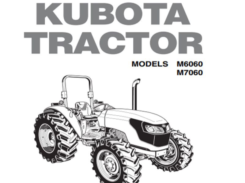 Kubota M5660, M7060 Tractor Operators Manual