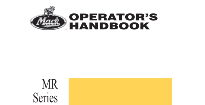 Mack DM, DMM Series Operators Handbook PDF