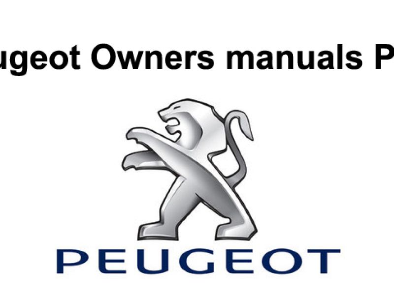 Peugeot Owners Manuals PDF