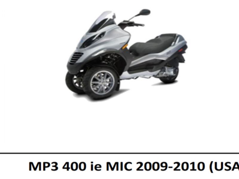Piaggio MP3 400 MIC 2009-2012 Spare Parts Catalog