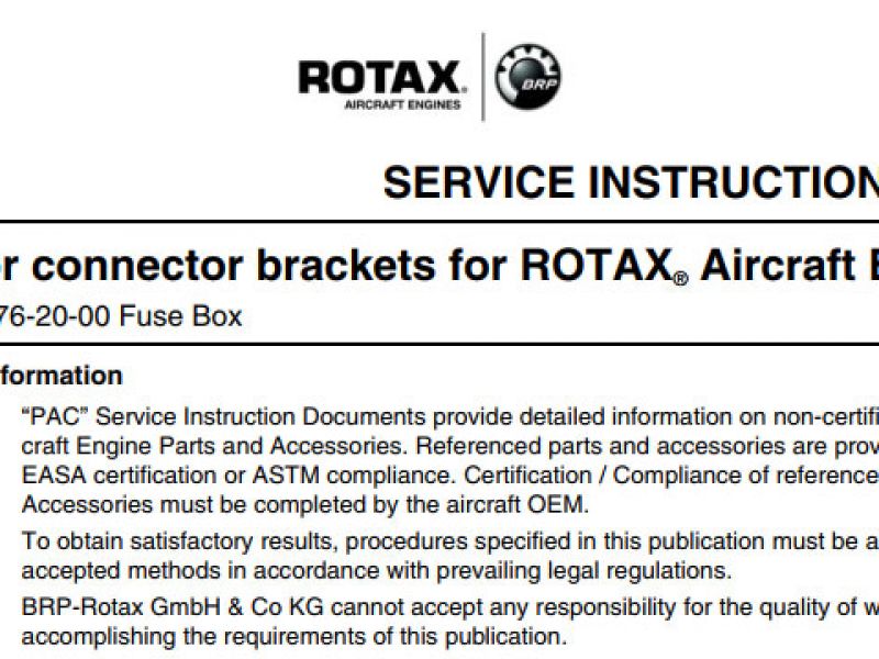 Regulator connector brackets for ROTAX Aircraft Engines