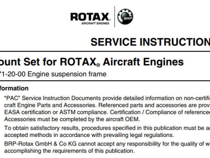 Shock Mount Set for ROTAX Aircraft Engines