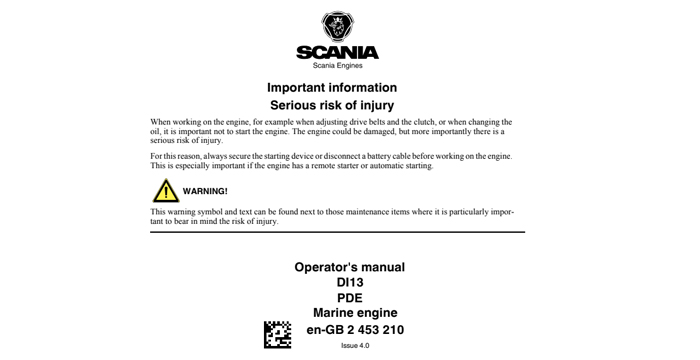 Scania DI13 series PDF Manual