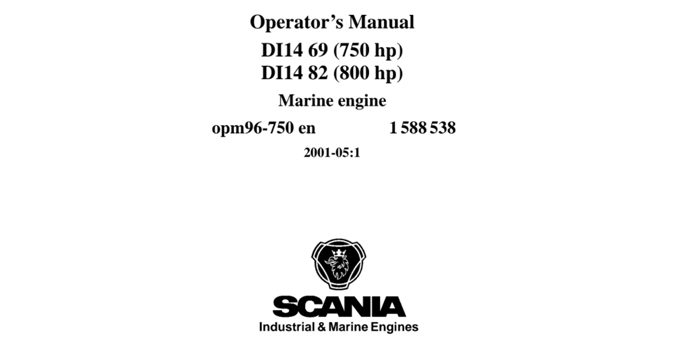 Scania DI14 82 Operator's Manual Books