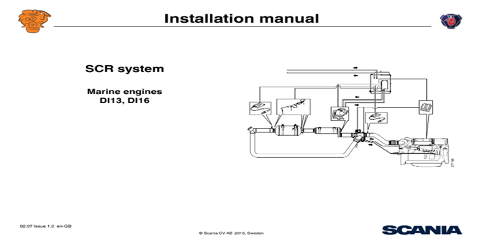 Free Scania DI16 SCR system Installation Manual